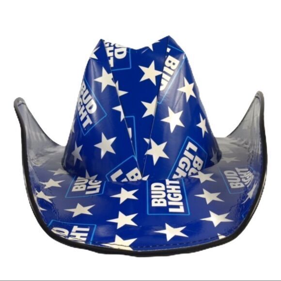 Bud Light Budweiser 4th of July Cowboy Hat Mens Womens Party Beer Fun Fourth - Picture 5 of 7